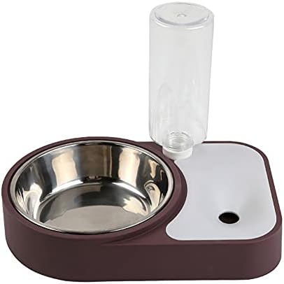 Zlxdp Bowls duplos Bowls para cães alimentadores de água bebendo alimentador de pratos Cats Cats Puppy Feeding Supplies Acessórios de cães pequenos aço inoxidável