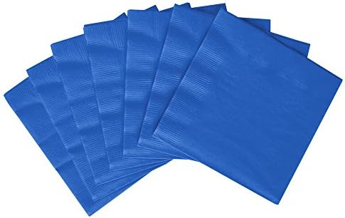Bright Royal Blue 2-Bly Dinner Nabines Big Party Pack, 40 ct. 8 x 8
