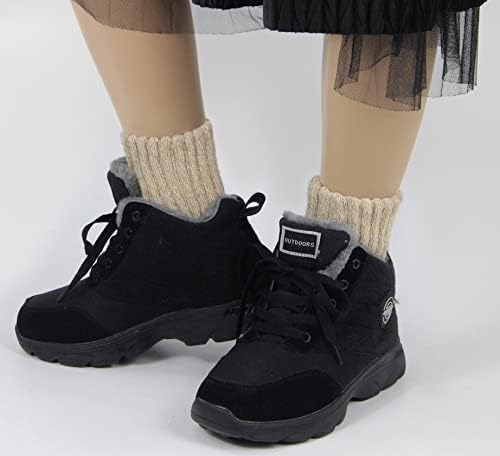 Meias de bota Bomkinta para mulheres de inverno sólido meias quentes e quentes do presente da tripulação do presente de natal