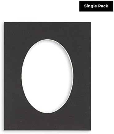 5x7 Mat Bvel Cut para 4x6 Fotos - Precut Black Oval Photo Board Board Abertura - Ácido sem fosco para proteger suas fotos -
