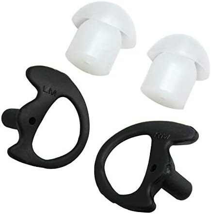 Earbud para fone de ouvido de dois fios com dicas de orelha de tubo de bobina transparente PTT MIC PLA