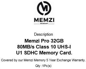 MEMZI PRO 32GB CLASS 10 80MB/S SDHC Memory Card para Fujifilm Finepix J, JV, JX ou JZ Série Câmeras Digital