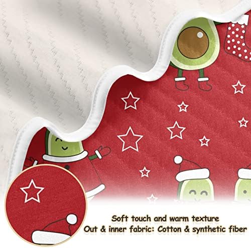 Cobertor de abacate de abaconado para bebês, recebendo cobertor, cobertor leve e macio para berço, carrinho, cobertores de berçário, Natal, 30x40 in, vermelho