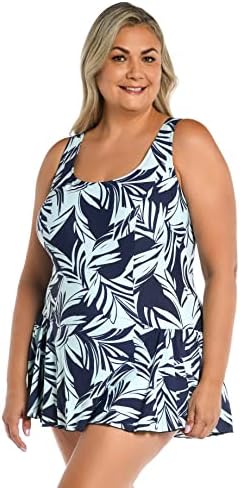 Maxine of Hollywood Women's Front Swim Dress One Piece Swimsuit