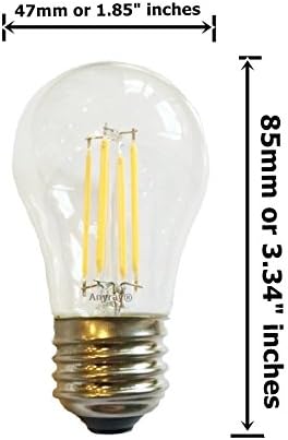 Anyray 2-Bulbs LED A15 TECOLOMENT LUZ SOFT LUZ Branco Universal E27 / E26 Base média