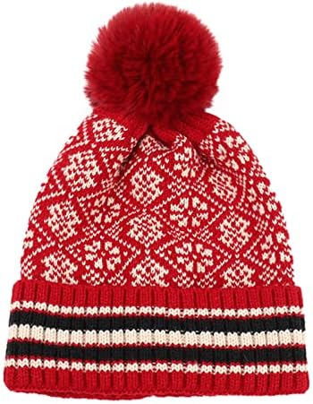 2022 Mulheres tricotadas de inverno moda nacional impressão chapé listrada helavball guaxinim helic boné de tampa de esqui chapéu de tampa quente