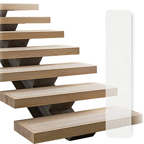 LINCONSON | 4 ”x 40” | Escadas de escada clara de pista de banda de banda de pegador anti-slip tiras-pvc grátis | Rolo de instalação fácil incluído