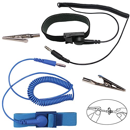 Componentes de pulseira anti-estática de ESD, Dakuan 6 embalam tiras de pulso antiestático equipadas com fio de