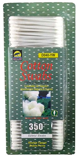Toolusa Special Jumbo pacote de swabs de algodão, 350 contagem em fácil dispensadora aberta: d0-d040-yw