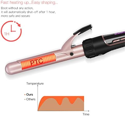 Smljlq 5 em 1 Curador de cabelo de cerâmica Curling Iron Roller Conjunto de rolos intercambiáveis ​​Curls Wave + Ferramenta de estilo de luvas resistente ao calor