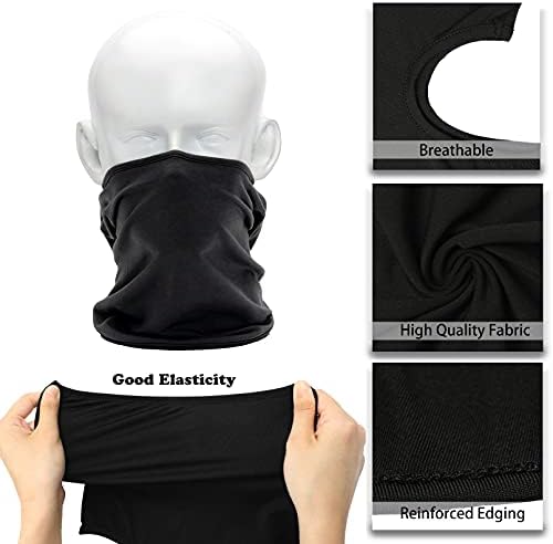 Pacote de 2 bandana chapéu de rosto para airsoft motocicleta máscara de esqui airsoft inverno sol sol balaclava preto