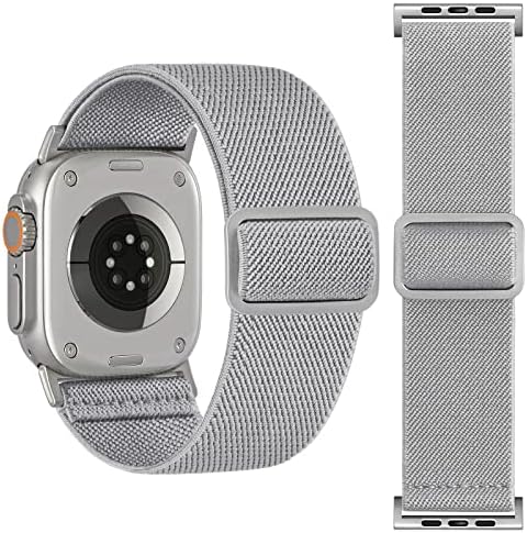 Nylon elástico de 25 mm/30mm de largura compatível com Apple Watch Ultra Band 44mm 45mm 49mm 38mm 40mm 41mm 42mm, esporte ajustável Elastic macio para Apple Watch Band Men, pulseira para Iwatch SE 8 7 6 5 4 3 2 1 1