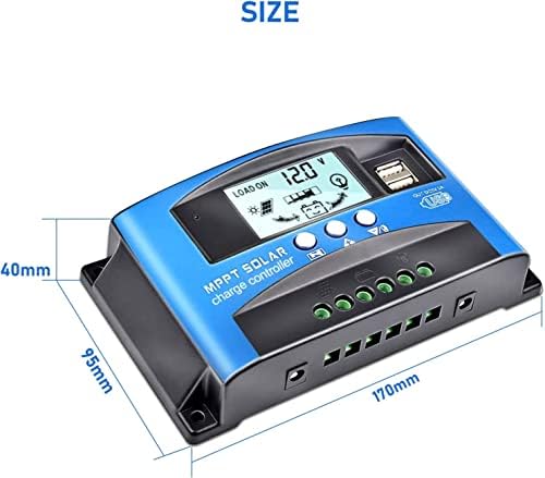 100A MPPT Solar Charge Controller 12V/24V Foco automático atual MPPT Carga de rastreamento com LCD Display Dune USB Regulador