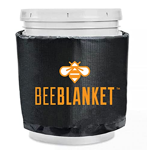 PowerBlanket BB05GV Blanket Mel aquecedor de mel, aquecedor de balas de 5 gal com recorte para válvula de porta, cinza a carvão