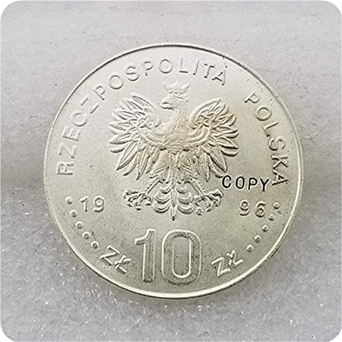 Polônia 10 ZL Reis e Princes-Polish-Sigismund-Ii-Augustus Cópia de Moeda de Prata para Cópia Coleção Presentes de Coleção