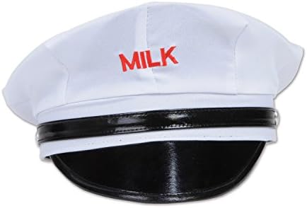 Beistle 60959 Milkman Hat, White/Black/Red