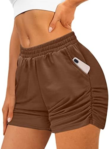 Shorts ALOODOR para mulheres shorts atléticos casuais de verão com bolsos