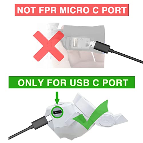 Cabo de carregamento USB compatível com cabo USB-C para Zhiyun Smooth 4/Smooth X/Smooth Q2, DJI OM 4, DJI OSMO Pocket