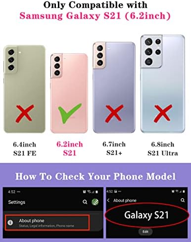 Goocrux (2in1 para o caso Samsung Galaxy S21 para mulheres meninas, fofas da lua, capa de capa do coração estrelas