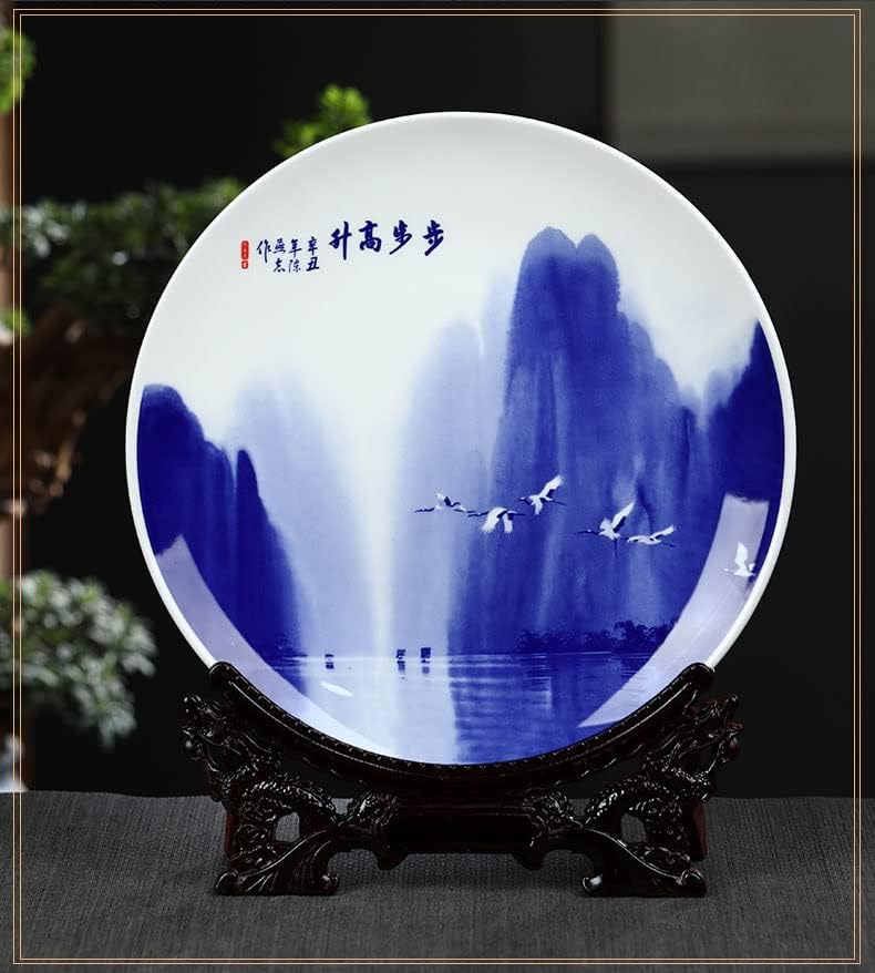 N/A BONE China Jingdezhen Cerâmica Decorativa Placa pendurada Plato Sentado Placa Casa de vinho em casa Ornamento