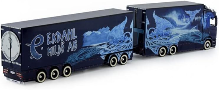 Tekno para scania ngs s-srie highline sueco combi trailer ekdahl ártico griffin 1/50 modelo de caminhão diecast