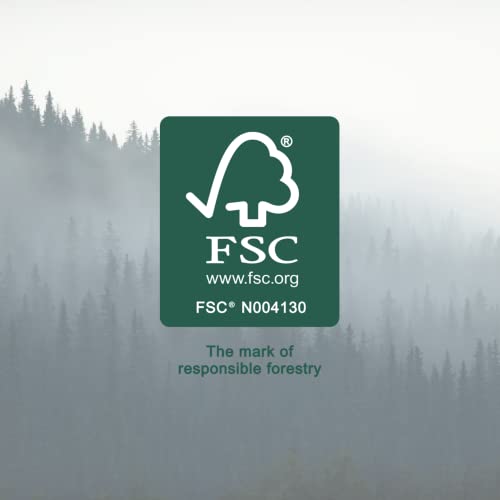 AmazoCommercial FSC Certificado com 2-byl-bly Adapt-a-Size Toalhas de papel de cozinha, embrulhadas individualmente, 140 toalhas por rolo-12 rolos