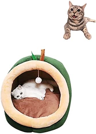 Aquecimento de gato de auto -aquecimento - Fruta da cabeça de animal Cama de gato fofa - Casa de almofada de tapa 13 para cã