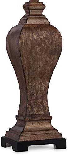 Edgar Tradicional Lâmpada de mesa 29 Alto Antigo Bronze quadrado marrom urna Genebra Taupe Tecido Decoração de sombra retangular para sala de estar de cabeceira de cabeceira de cabeceira para a cabeceira da cabeceira - Regency Hill Hill