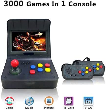 Console de jogo retrô de mjkj, console de jogo portátil de 4,3 polegadas 3000 jogador de jogo clássico, console de videogame