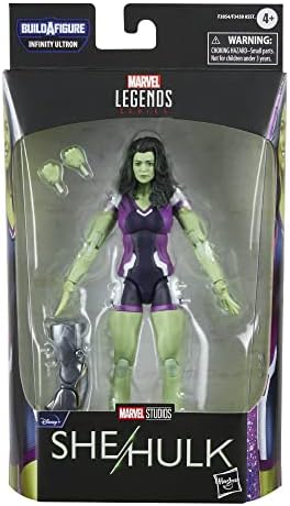 Marvel Legends Series Disney Plus She-Hulk MCU Série Ação Figura Figura de 6 polegadas Toy colecionável, inclui 2 acessórios e 1 parte da Build-a-Fig.
