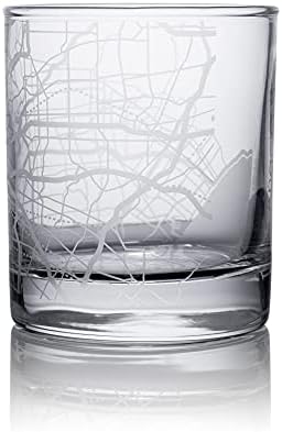 Los Angeles City Map Whisky Glass, presente único, 10,5 oz