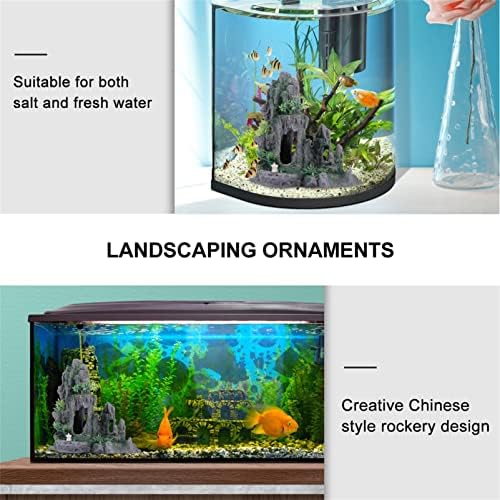 Patkaw 2 PCs Aquário View View Aquarium Mountain Fish Tank Mountain View Fish Tank