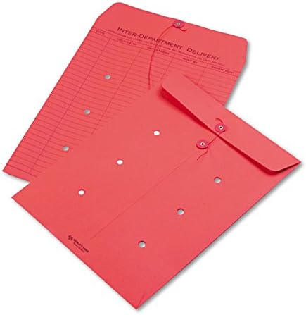 Qualidade Parque 63574 Envelope inter-departamento padrão, 10 polegadas x13 polegadas, 100/BX, vermelho