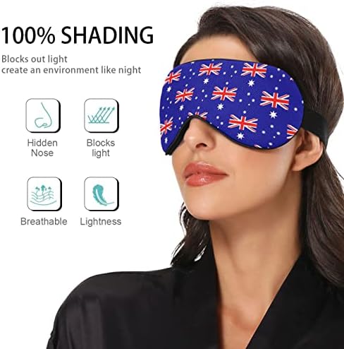 Máscara de olho do sono unissex Austrália-flag-papo noturno máscara de dormir confortável