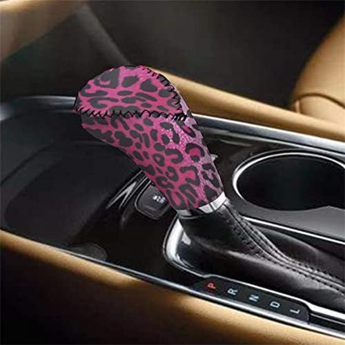 Coldinair Hot Pink Leopard Car Carra da capa de mão -de -obra do botão de barreira, conjunto de maçaneta, Wild Cheetah Print