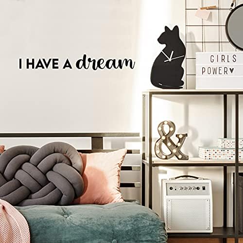 Decalque de arte da parede de vinil - eu tenho um sonho - 4 x 30 - Trendy Inspirational Cute Positive Quote Stick para o quarto de