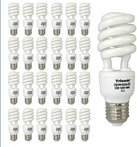 24 lâmpadas de luz do dia CFL 150 watts 150 W 33 W Luz fluorescente branca economizando energia