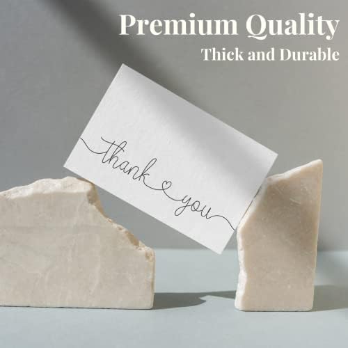 Cartões de agradecimento com envelopes e adesivos Kraft, pacote a granel de 20, 4x6 polegadas de aparência profissional | Adequado