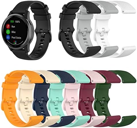 Pulseira de pulseira de 20 mm KDEGK para ticwatch E para Garmin Venu para Freerunner 645 Silicone Smartwatch WatchBand