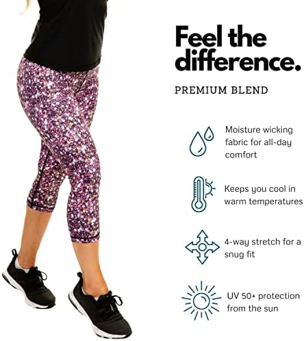 Compressão compressão capri leggings para mulheres - ioga capris, calças justas, calças de ginástica