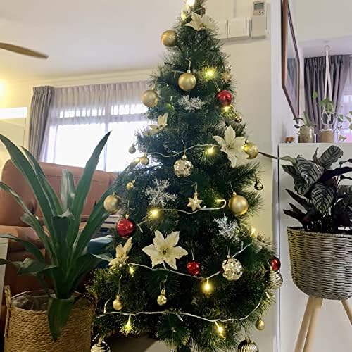 Ornamentos de bola de Natal, rifny 1,18 e 2,36 polegadas à prova de distorção decorativa com loop suspenso para decoração de árvore de Natal para festas de férias decoração de guirlanda de festa