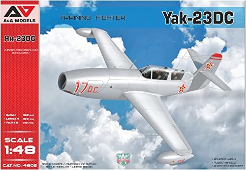 モデルズビット Modelo Bit MVA48002 1/48 Força Aérea Romena Yakobref Yak-23dc Máquina de prática de assento duplo, modelo de