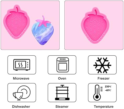 Strawberry Resin Silicone Mold Crachá Bolatel