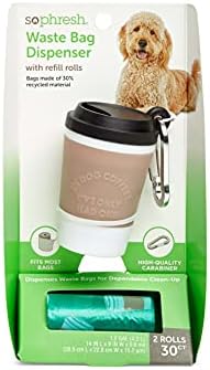 Então Phresh Coffee Cup Dog Waste Dispenser com rolos de recarga