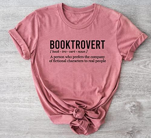 Camisa de definição de booktrovert de booktrovert, teme de leitor de livros tee de presente de aniversário
