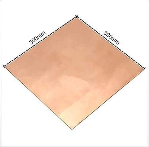 Placa de folha de metal de cobre ORGERTING 2,5 mmx 300 x 300 mm Cut Cobper Metal Placa de cobre Folha de cobre