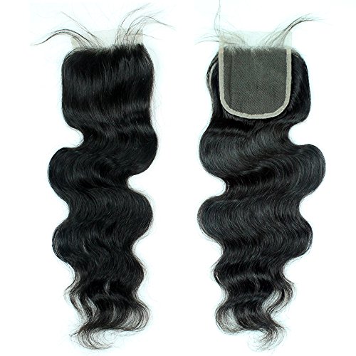 Shanell Hair Hair Union Virgin Hair Body Wave 3 Pacotes com Top de renda NOTS BLEACHED 4X4 Com cabelos de bebê cor preta