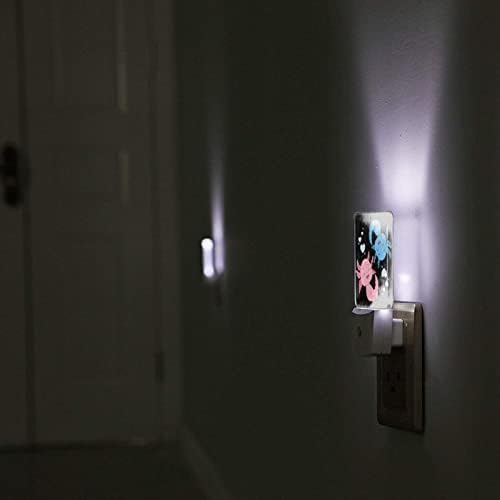 Salamandra Axolotl Plugue à luz noturna, lâmpada de parede Lâmpada automática On and Off Sensor Dusk to Dawn Indoor Plug in Wall Lights decorativo para quarto, banheiro, viveiro, cozinha, porão