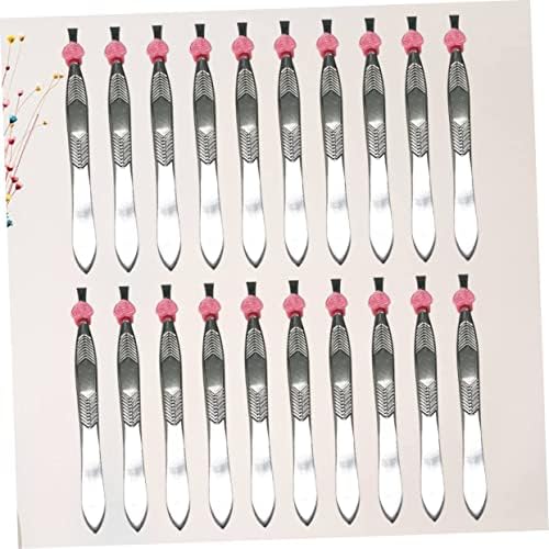 FOMIYES 24pcs lash pinça de sobrancelha pinça de kit de maquiagem Tweezers Tweezers Ferramentas de precisão Pinça de ponta de aço