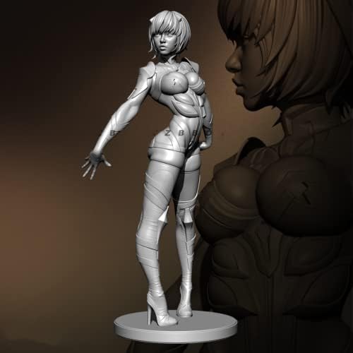 1/24 Resina Figura Modelo de ficção científica Agente de resina guerreira feminina kit de modelo sem montagem e sem pintura-